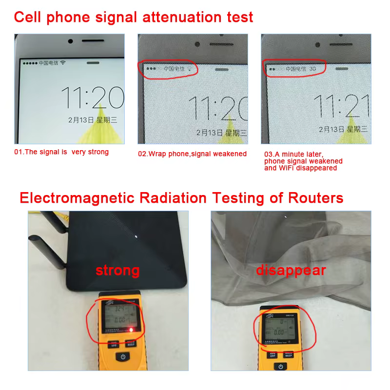 Réduisez les EMF avec le tissu en fibre d'argent pur, protégez votre environnement des radiations WiFi, des compteurs intelligents et des signaux des antennes cellulaires.