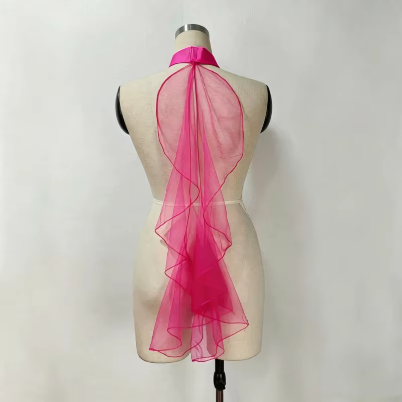 Collier de danse moderne avec ruban multicolore pour performance scénique, accessoires de danse pour danseurs