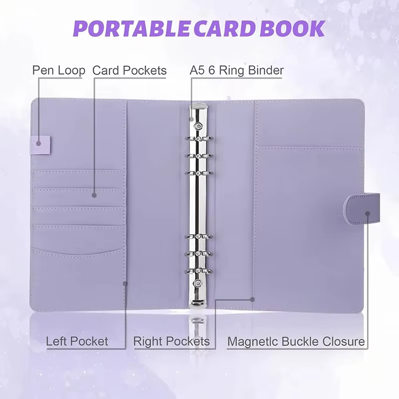 25 pièces Page (4 grilles) carte Photo A5-Binder Kpop Albums photos cartes idole feuilles mobiles recueillir livre classeur porte-carte Photo