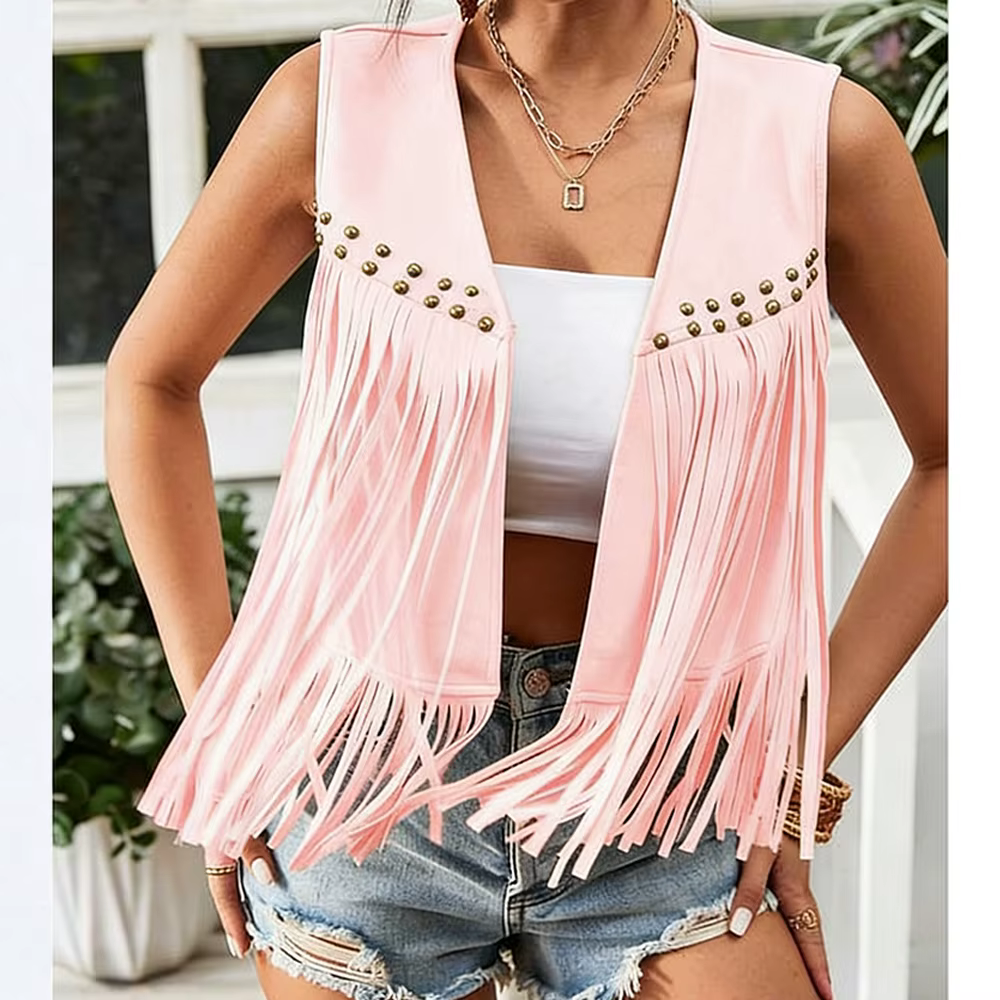 Gilet à franges pour femmes