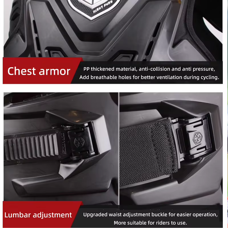 SCOYCO Moto armure gilet Protection veste Motocross corps armure gilet Dirt Bike vtt poitrine dos équipement de Protection Moto équipement