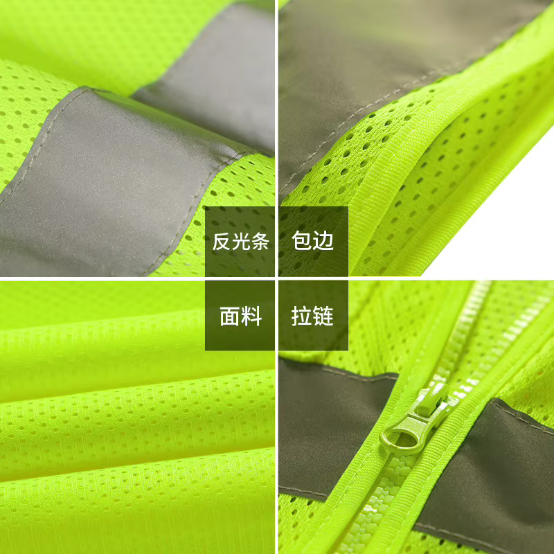 VIZ-Verhéritage de sécurité multi-poches, maille de coulée haute visibilité, émail excutif haute visibilité, gilet d'été pour homme
