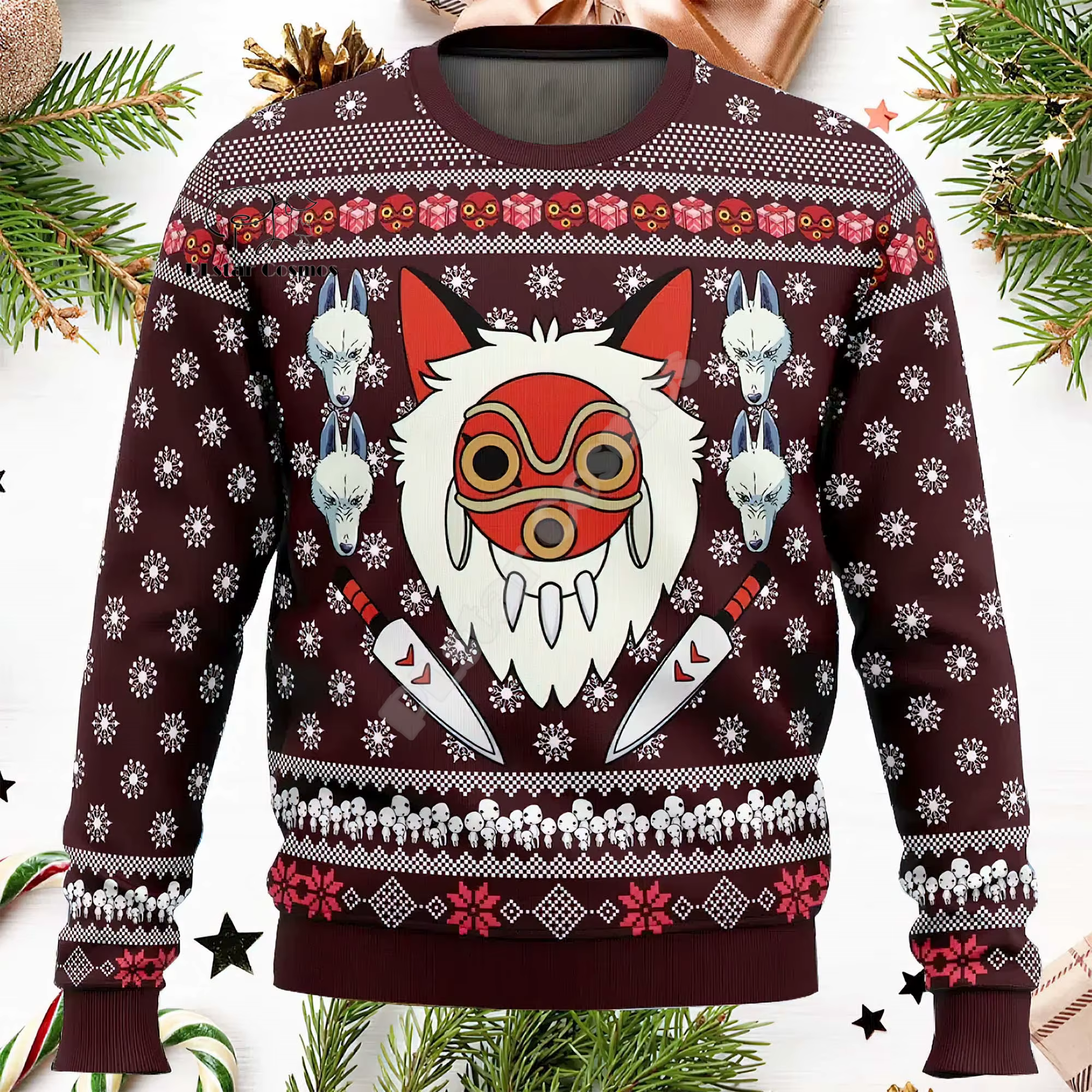 Pull de Noël à manches longues Anime Graffiti