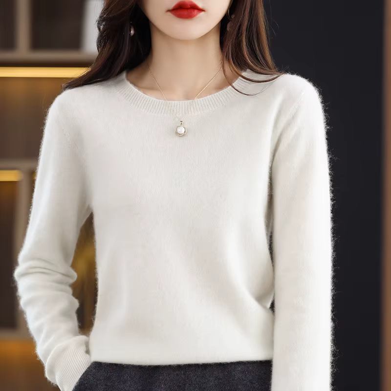 Pull 2023 pur cachemire à manches longues pour femme