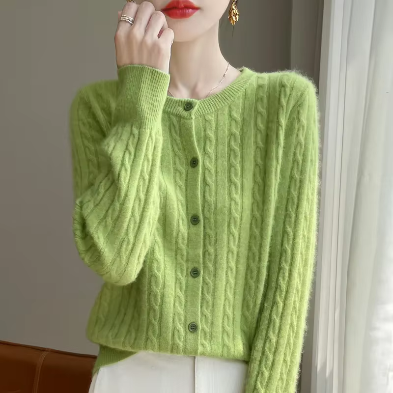 Pull tricoté à col rond pour femme