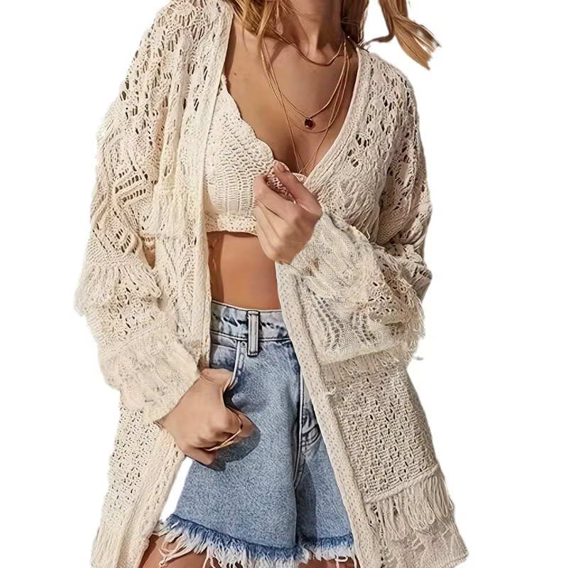 Cardigan à manches longues pour femmes