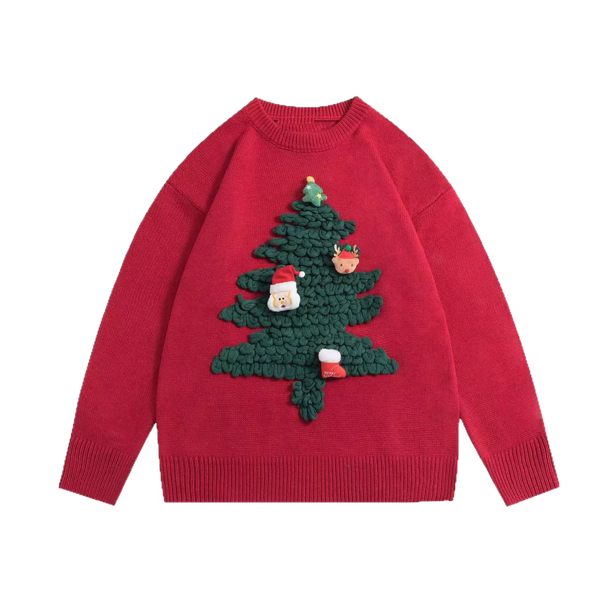 Pull rouge de noël pour femme
