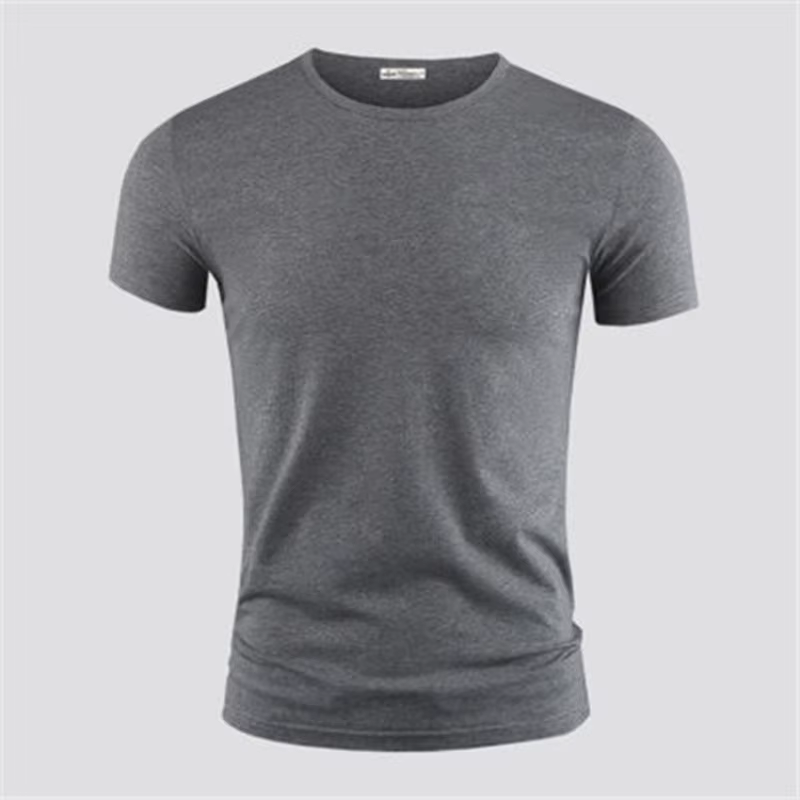 2026 hommes T-Shirt couleur Pure col en V à manches courtes hauts T-Shirts hommes T-Shirt collants noirs homme T-Shirts Fitness pour vêtements masculins