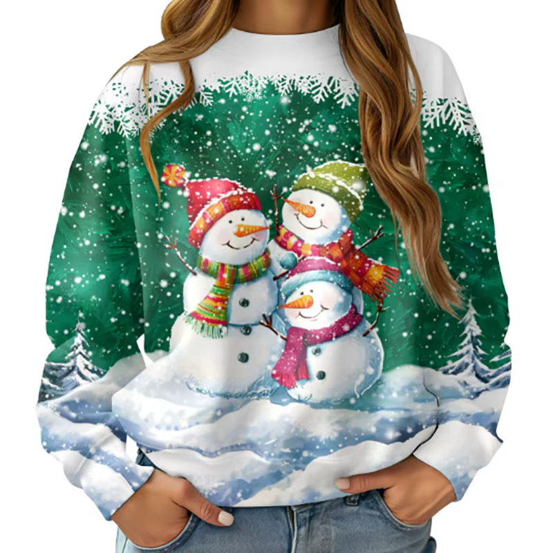 Chemise pull rouge de noël pour femmes