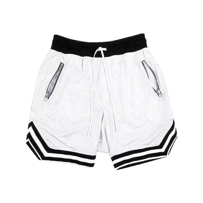 Shorts de sport en mesh pour hommes, été, basketball, fitness, course à pied, respirants, amples, entraînement musculaire, Bermuda Masculina