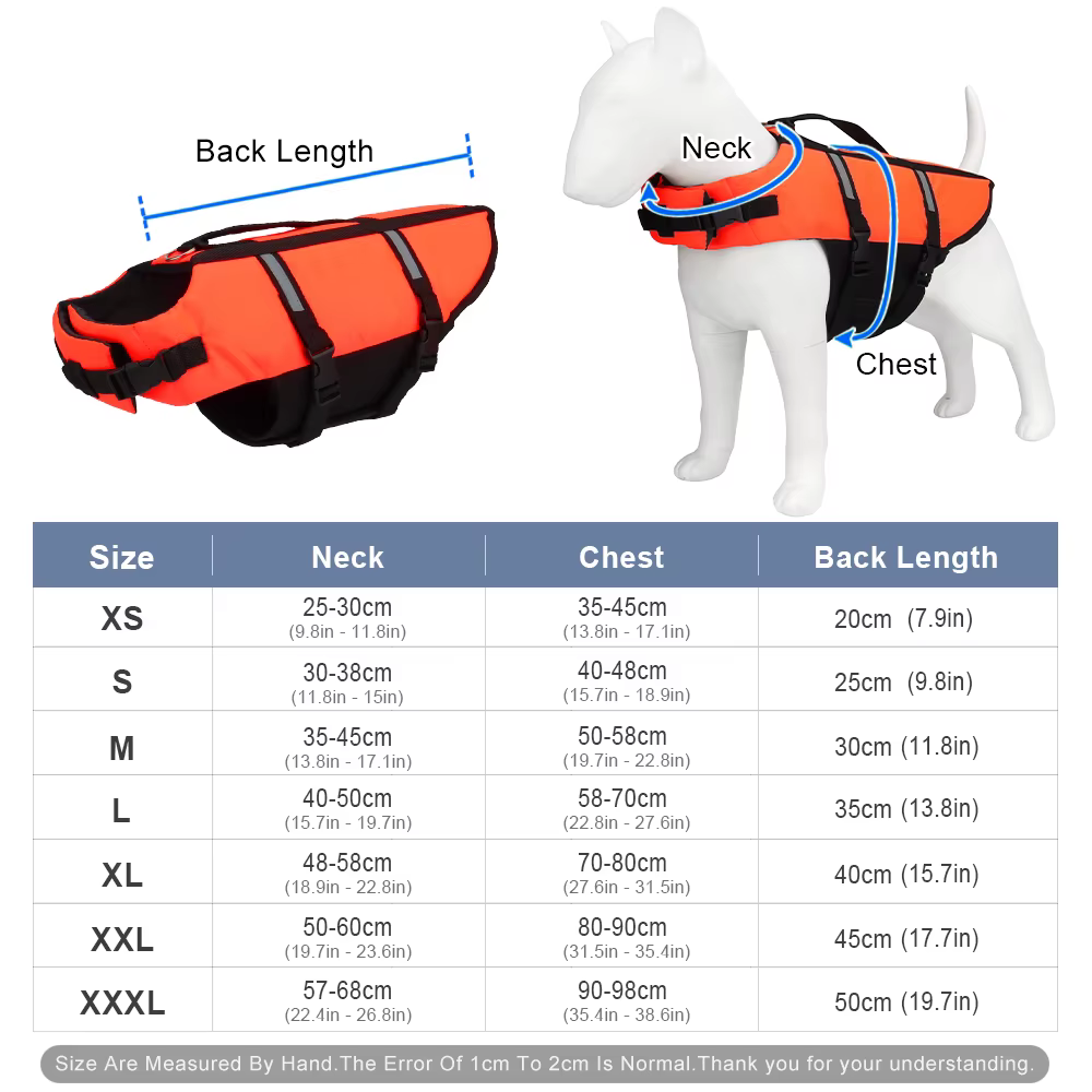 Gilet de sauvetage Orange réfléchissant pour chien, veste d'été pour animaux de compagnie, vêtements pour petits, moyens et grands chiens, maillot de bain