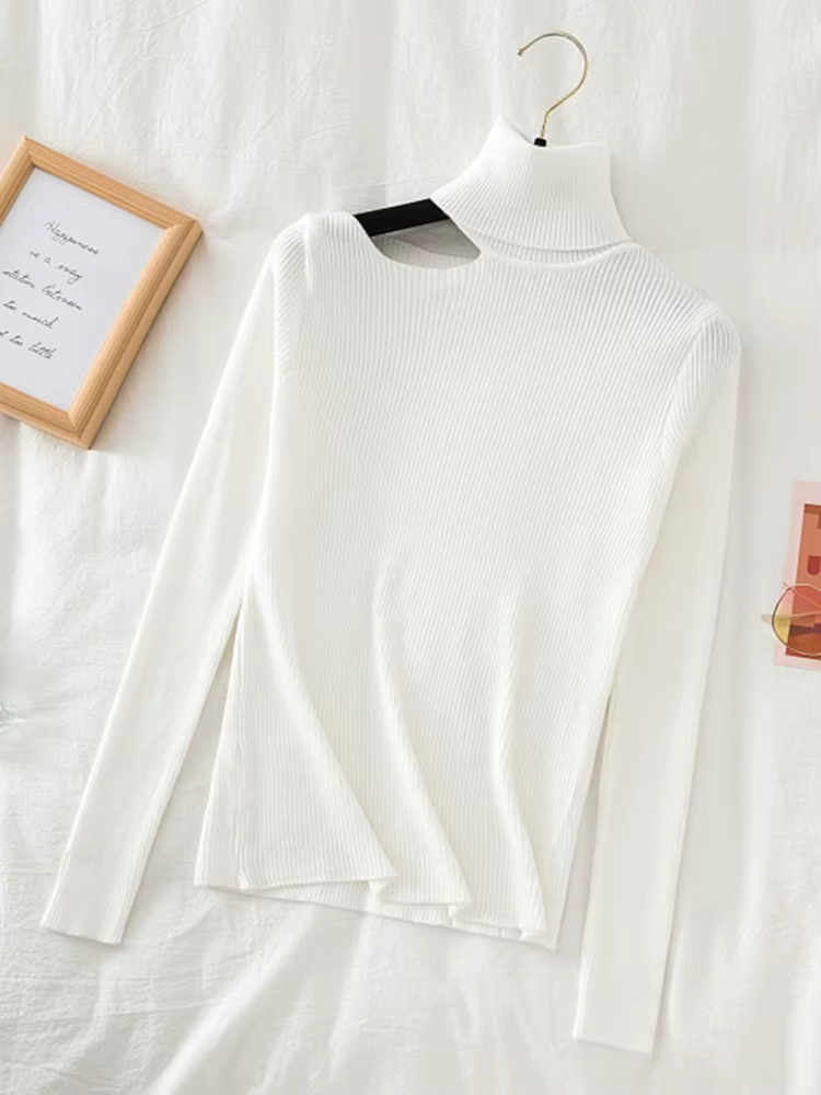 Pulls à col roulé à manches longues pour femmes