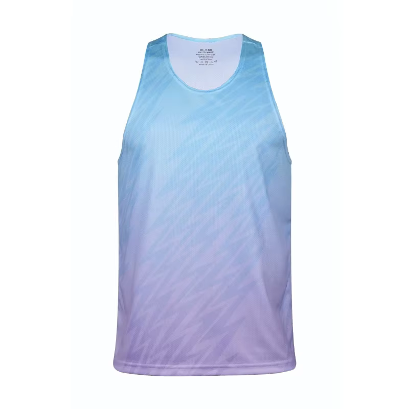Gilet de sport pour hommes, course à pied Marathon, sans manches, débardeur à séchage rapide, maillot en Polyester d'athlétisme ultraléger
