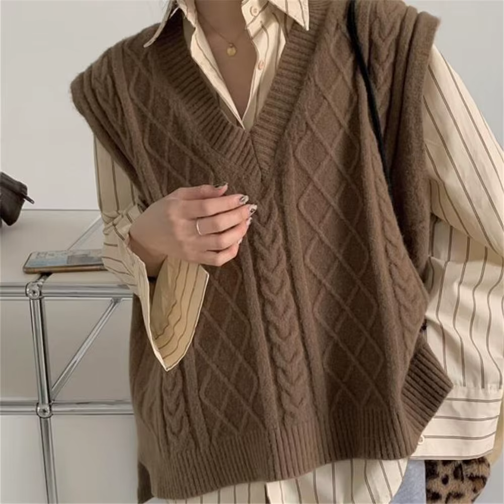 Pull rétro en émail pour femme, pulls monochromes, tout match, décontracté, mode pour femme, printemps et automne