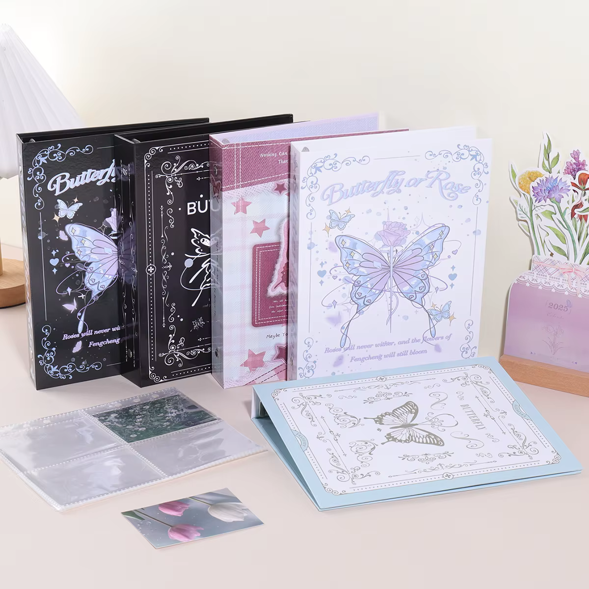 1 album photo à feuilles mobiles, relié en spirale, magnifiquement portable et décoratif, adapté pour collectionner photos et cartes