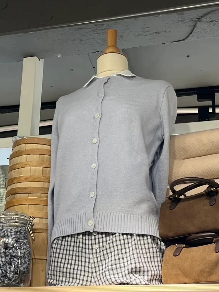 Cardigan tricoté à manches longues pour femmes