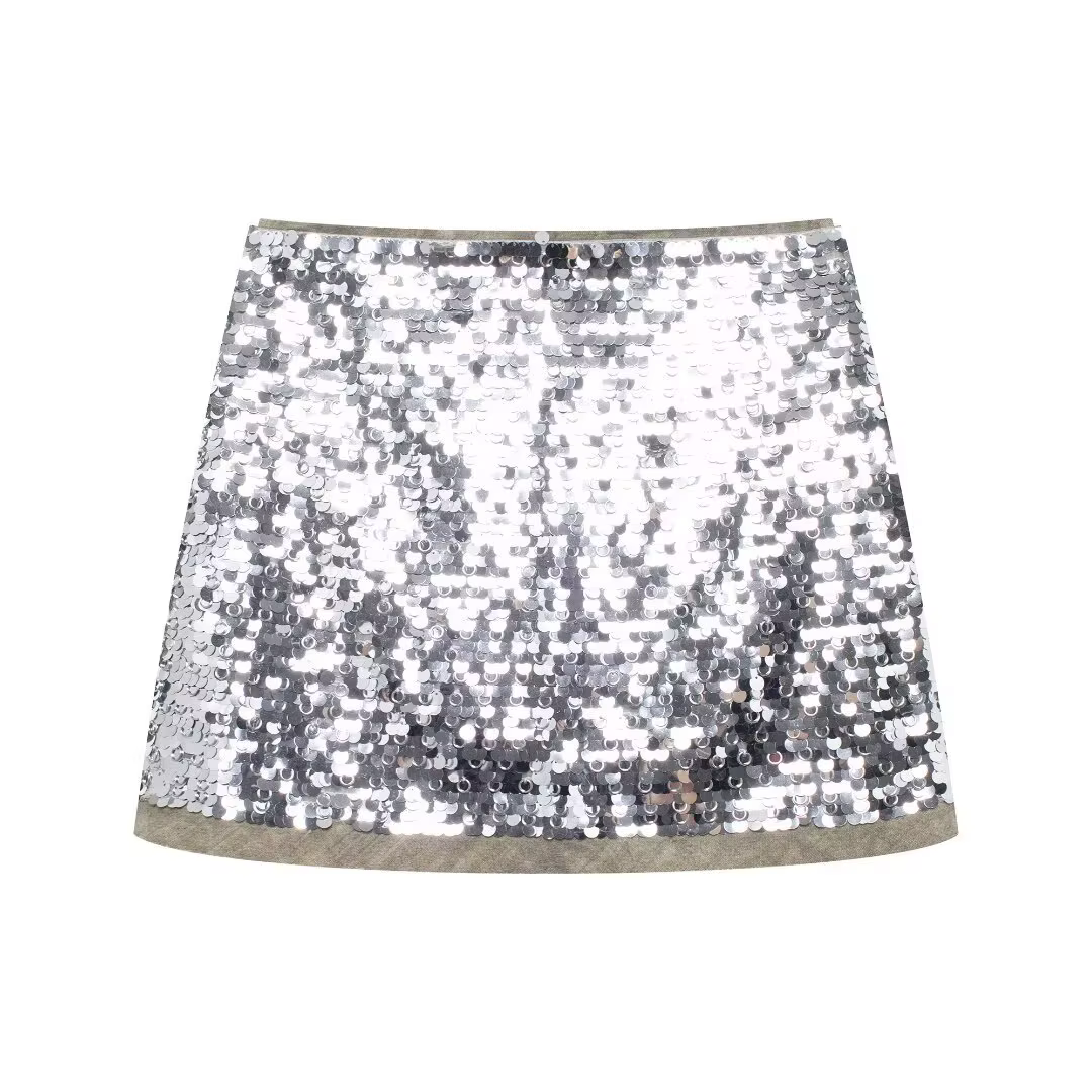 MUJER 2025 paillettes gilets ouverts pour femmes