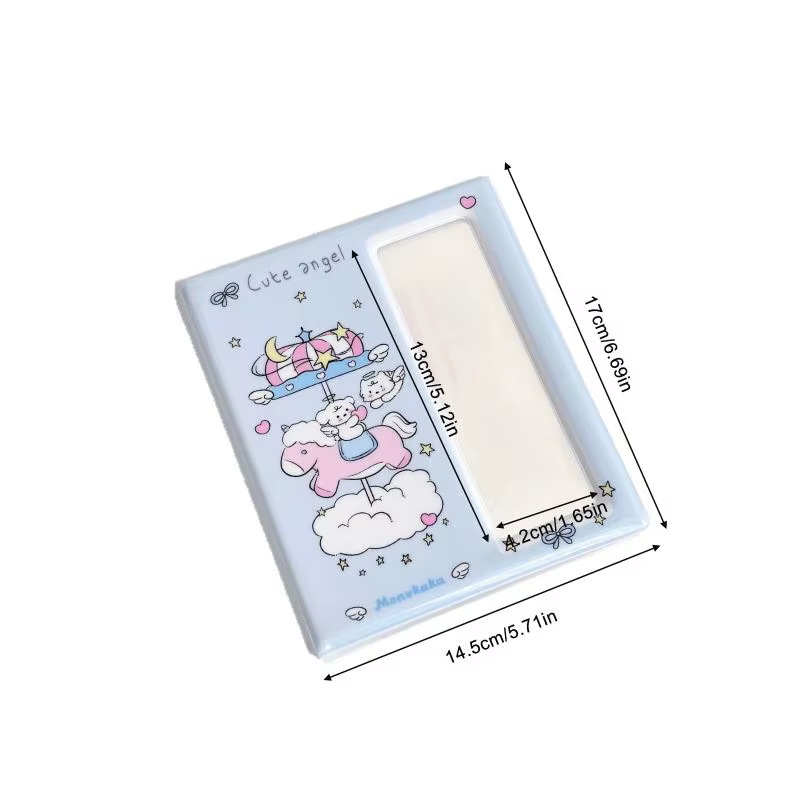Album photo de dessin animé C, album photo d'idole avec 20 pages intérieures transparentes, album pour photos, fournitures pour cartes photo