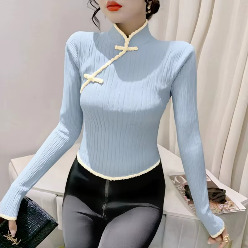 Pull pour femmes 2025 automne hiver nouveau Style bouton court à manches longues haut pulls