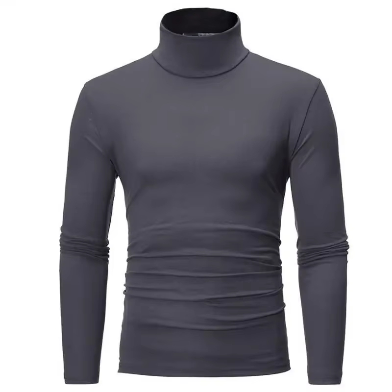 Sous-vêtements thermiques hauts hommes vêtements d'hiver chemise thermique automne hommes collants d'hiver col haut mince coupe ajustée T-shirt à manches longues