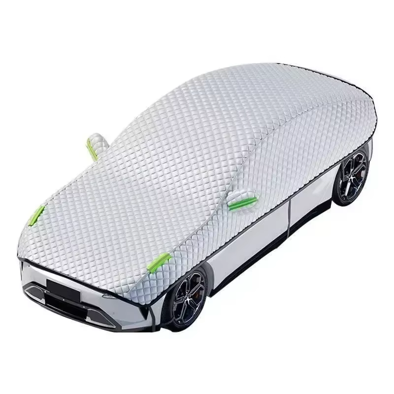 Housse de protection universelle en coton pour voiture, anti-grêle, imperméable, anti-soleil et anti-UV, adaptée à diverses conditions météorologiques difficiles