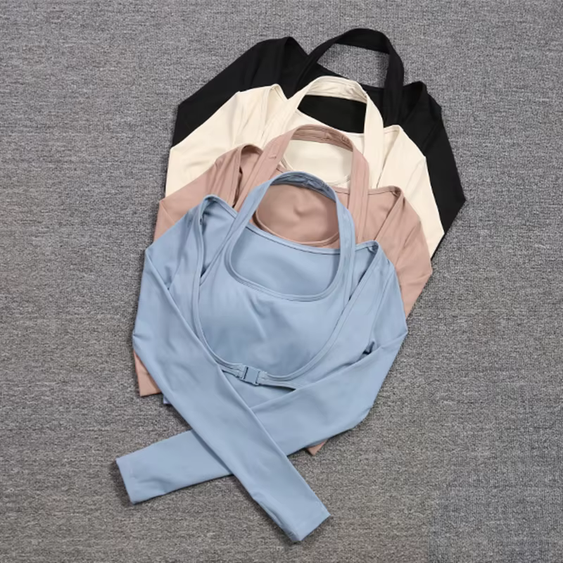 Costume de Yoga à col suspendu pour femmes, sous-vêtements amincissants, sport, entraînement, hauts de Tennis en plein air, Sexy