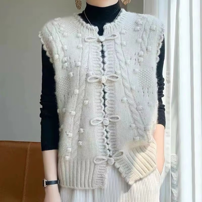 Gilet pull tricoté pour femme