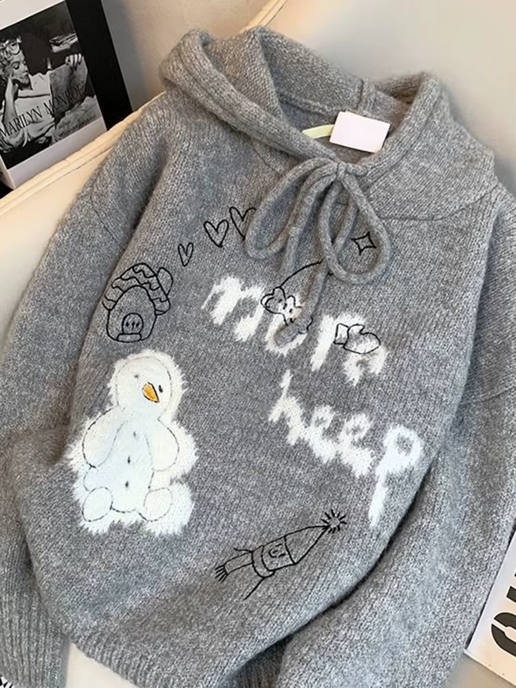 Zoki-Pulls de bonhomme de neige mignons pour femmes
