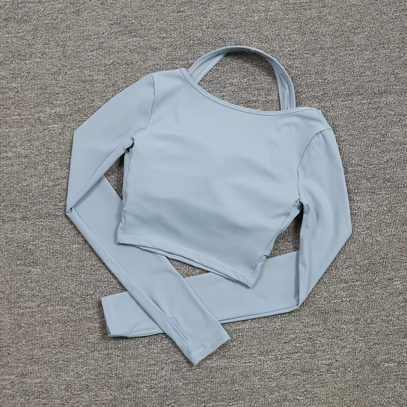 Costume de Yoga à col suspendu pour femmes, sous-vêtements amincissants, sport, entraînement, hauts de Tennis en plein air, Sexy