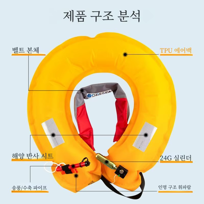 Gilet de sauvetage de pêche gonflable automatique, sans cylindre de gaz, grande flottabilité, auto-sauvetage pour adultes