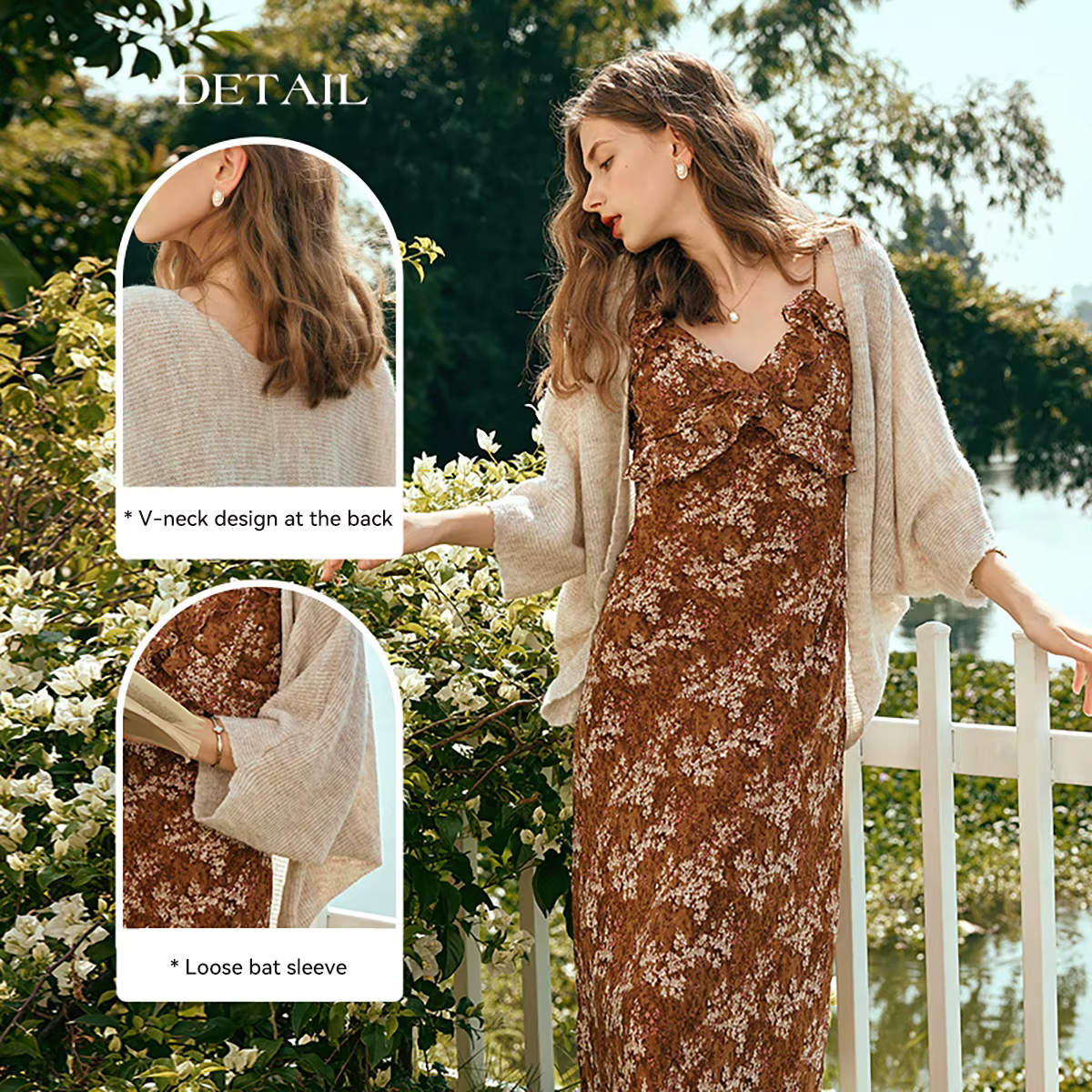 Cardigan OLrain à manches chauve-souris pour femme