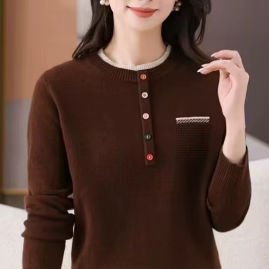 Pulls Femmes hauts nouveau printemps automne tricots Femme vêtements décontracté tricoté Blouse