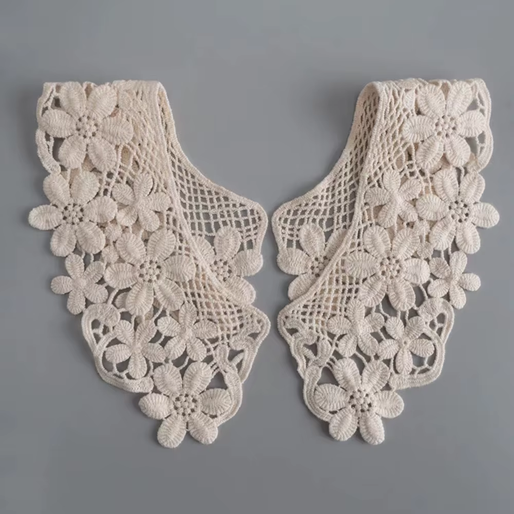 Faux col de chemise pour femme, col amovible, accessoires de couture de vêtements, tissu en dentelle, bricolage