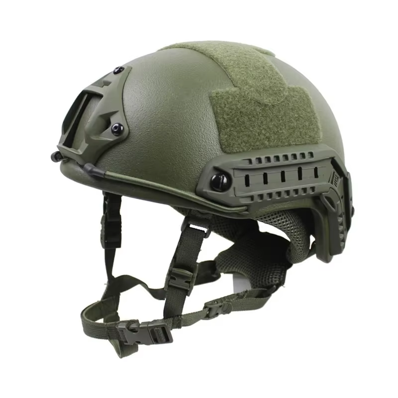 Casque Balistique - Casque Tactique Balistique Wendy Aramid Kevlar FAST Vert Armée NIJ IIIA Coupe Haute - Casque Pare-balles