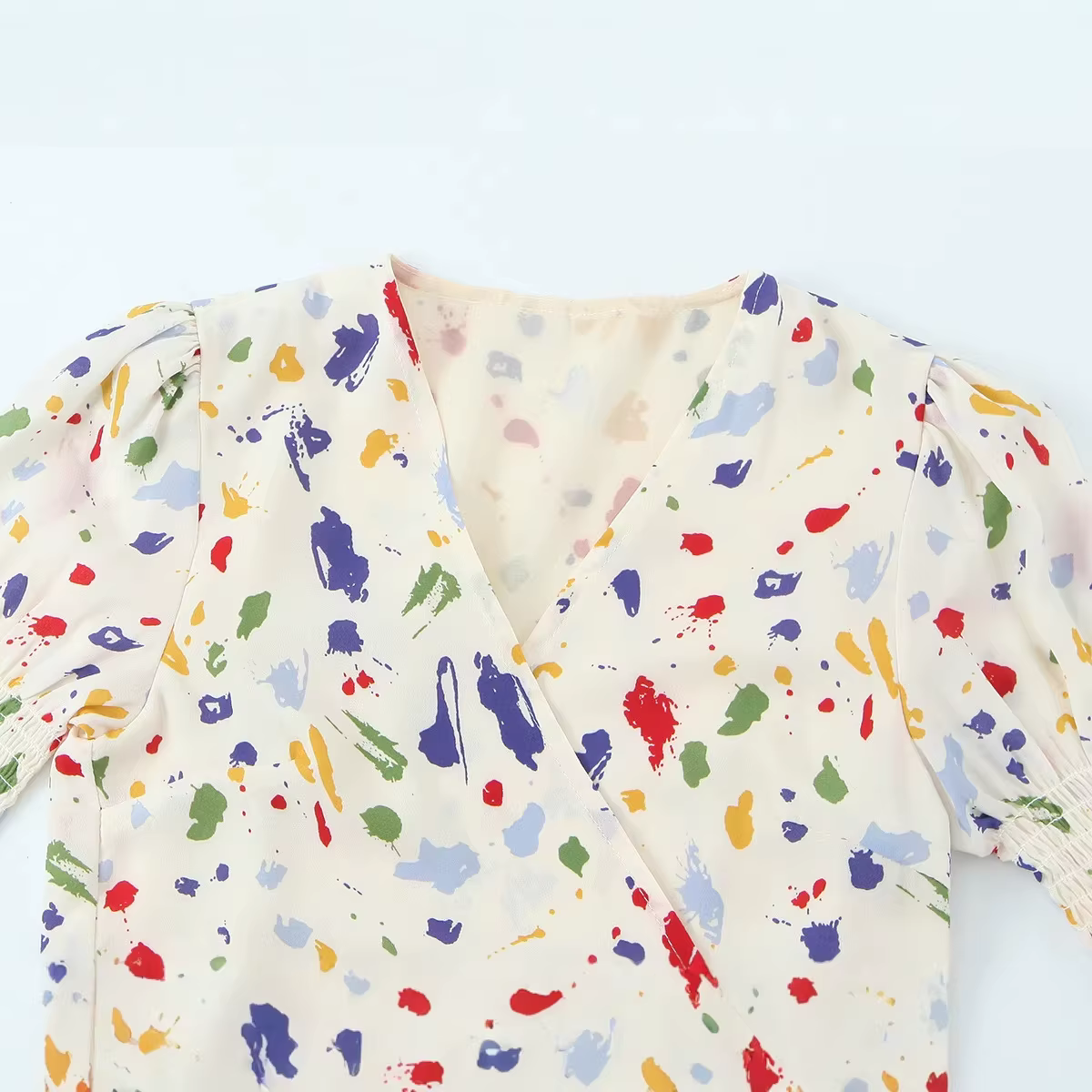 Robe longue élégante à imprimé floral style peinture à l'huile, col en V, taille froncée, pour femme, idéale pour l'été, vente directe