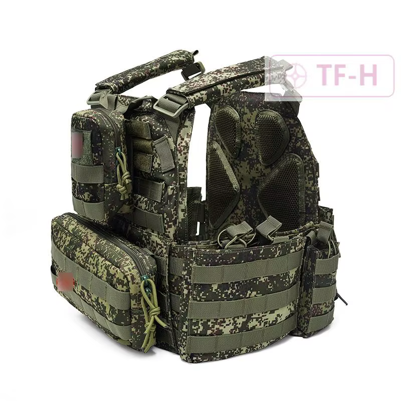Gilet tactique, équipement de combat, accessoires de chasse, pochette, gilet Molle, camouflage vert EMR