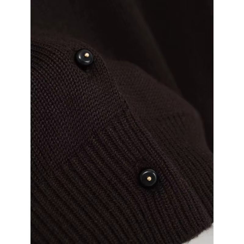 Cardigans pour Femmes pull marron élégant vêtements d'extérieur tricot Cardigan confortable chandails Femme gilet
