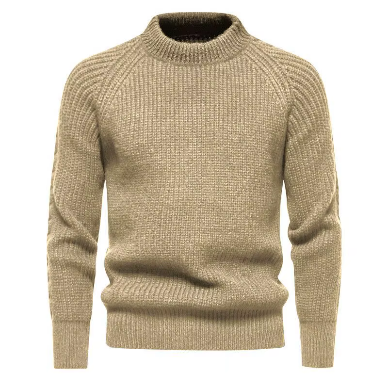 Pull d'automne à col rond pour hommes, nouveaux tricots à manches longues, coupe cintrée