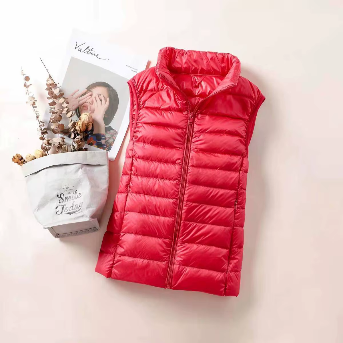 Nouveau Gilet Ultra Léger en Duvet pour Femme 2026 – Veste Sans Manches Slim Portable Coupe-Vent Légère pour Fille