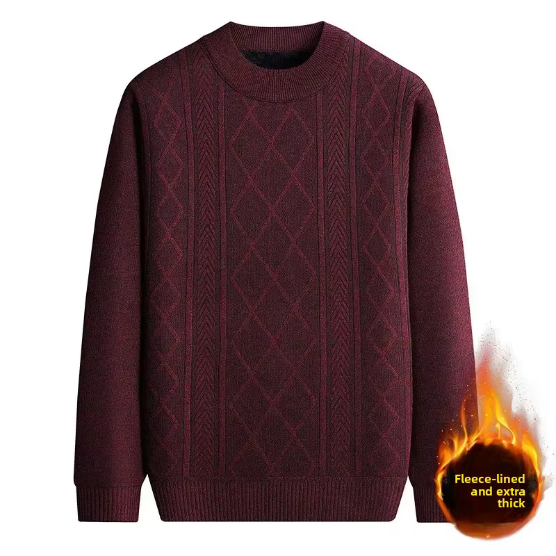 Pull-over en tricot chaud et épais à manches longues pour homme 2026 – Style décontracté et polyvalent pour le bureau et le quotidien