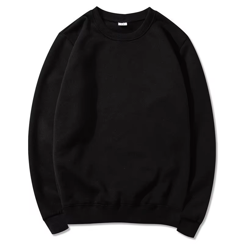 Printemps automne femmes sweat quotidien pull décontracté couleur unie vêtements de sport confort haut col en o ample à manches longues sweat-shirt