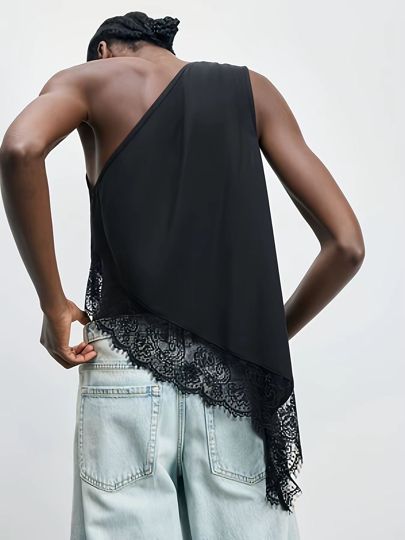 Gilet élégant et sexy à une épaule pour femmes