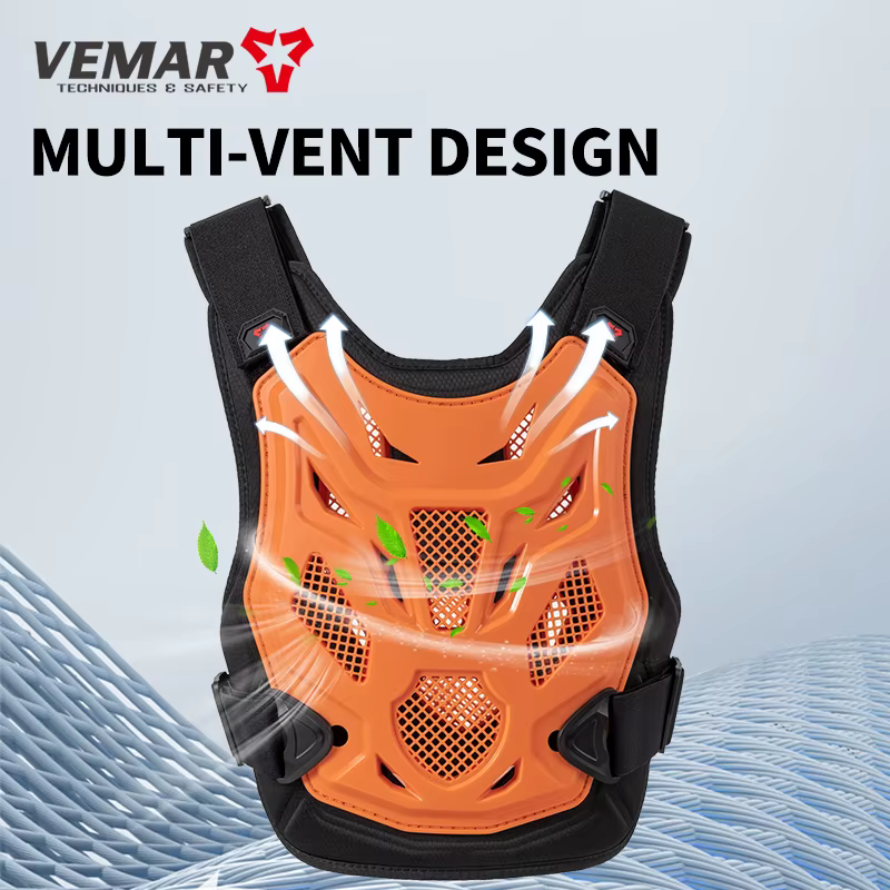 Gilet de protection pour enfants pour la moto, protections dorsales et thoraciques pour le motocross, équipement de protection pour le vélo tout-terrain, taille M-L