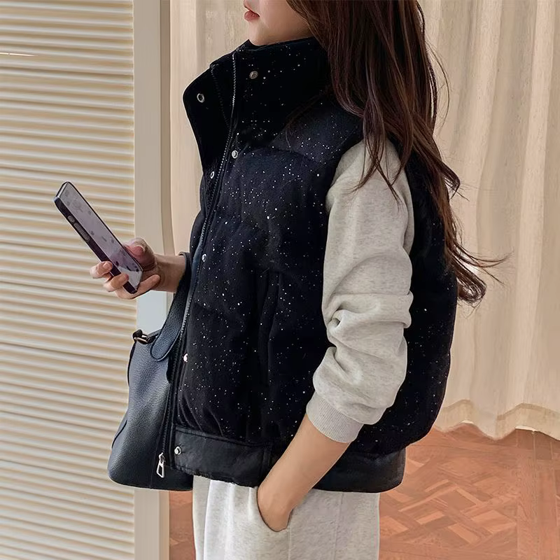 Gilet en duvet de coton pour femme
