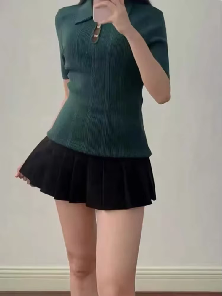 Pull torsadé vert noirâtre pour femmes