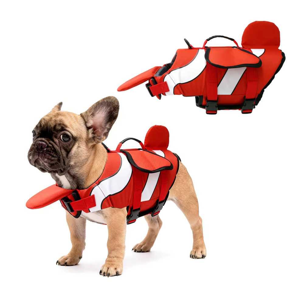 Gilet de sauvetage pour chiens avec protège-menton, maillot de bain respirant pour animaux de compagnie, gilet de flottabilité réglable pour la natation et la navigation des chiens