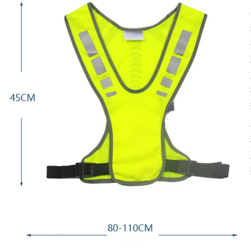Gilet réfléchissant pour cyclisme, veste de sécurité haute visibilité pour la conduite nocturne, la course à pied, le jogging, le cyclisme, la moto, les sports de plein air