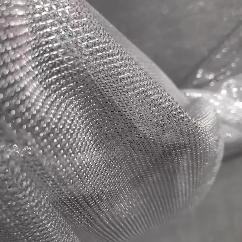 Tissu élastique en maille brillant, léger, petite grille, fil doré et argenté, ajouré de styliste, bricolage, couture au mètre, vente en gros