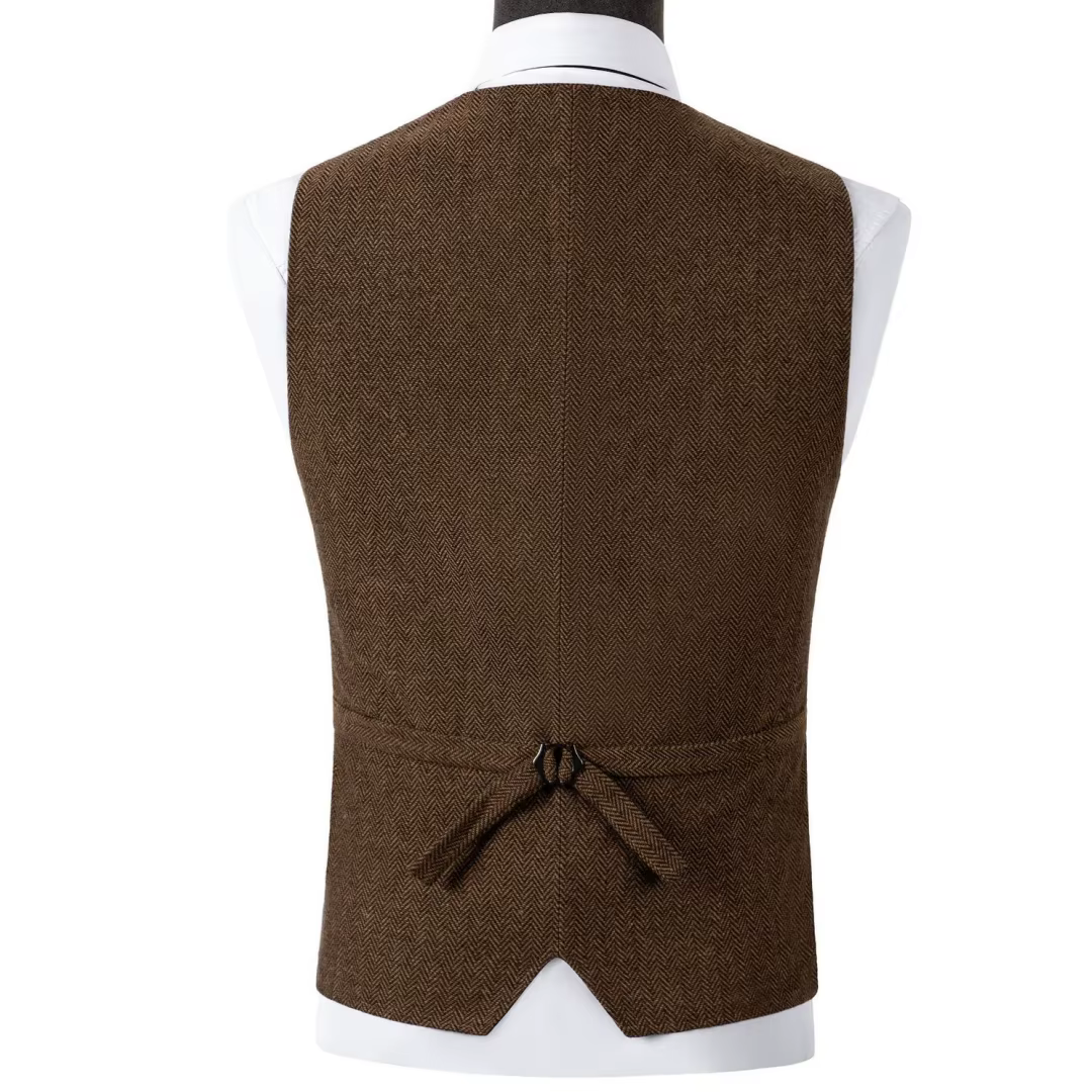 Gilet de costume pour hommes vert militaire simple boutonnage mélangé hommes gilet Denim jean gilet veste coupe ajustée décontracté formel affaires