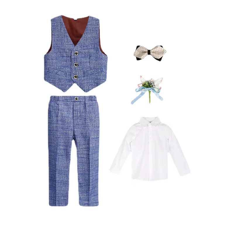 GlaPants-Ensembles de vêtements de mariage formels pour enfants, gilet pour enfants, olympiques de haute qualité pour bébés et tout-petits, tenues de fête à la mode pour garçons